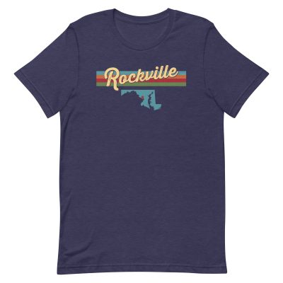 Rockville Maryland Retro Style Map Unisex T-shirt Unisex T-shirt